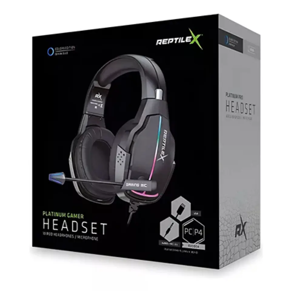 HEADSET PLATINIUM GAMER REPTILEX: SONIDO PRO PARA GAMERS 1