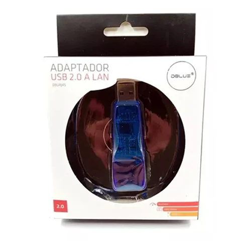 ADAPTADOR DE RED DBLUE USB 2.0: CONECTIVIDAD RÁPIDA Y PRÁCTICA