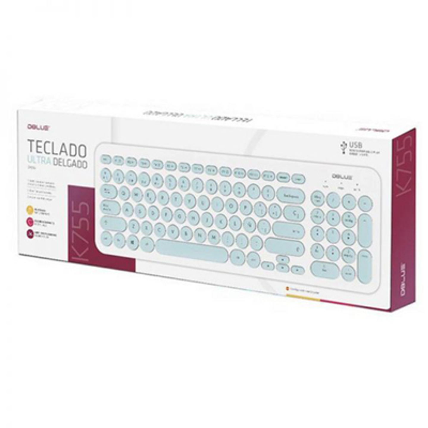 TECLADO ULTRA DELGADO D-BLUE: DISEÑO COMPACTO Y SILENCIOSO 1