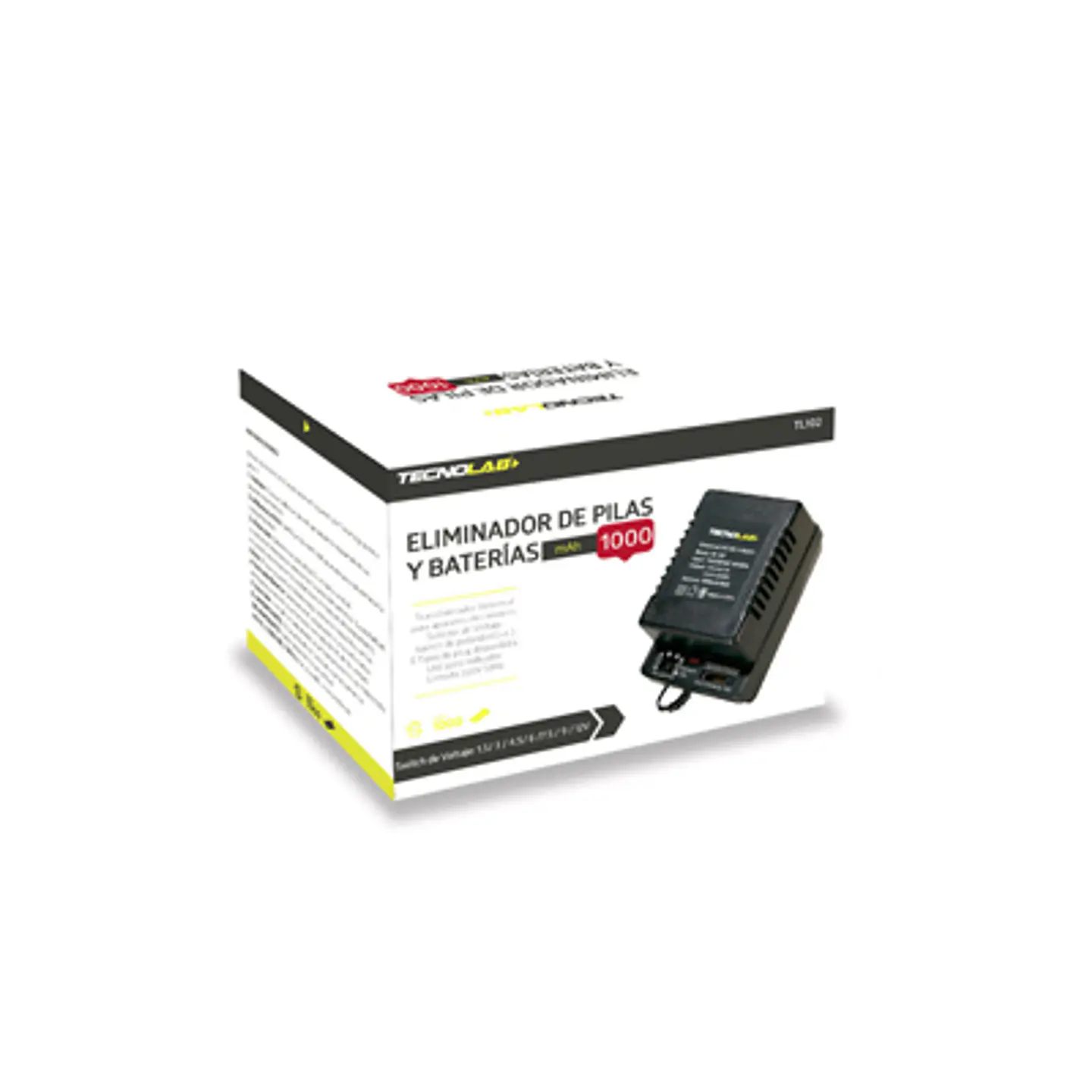 ELIMINADOR DE PILAS 1000MAH TECNOLAB: VERSÁTIL Y SEGURO 1