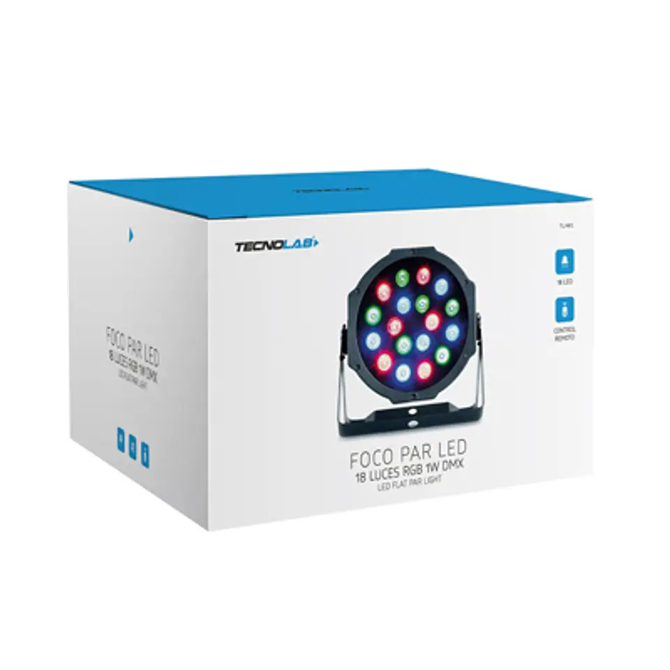 LUZ DE FIESTA LED PAR 18 RGB TECNOLAB: ILUMINA TUS EVENTOS 1