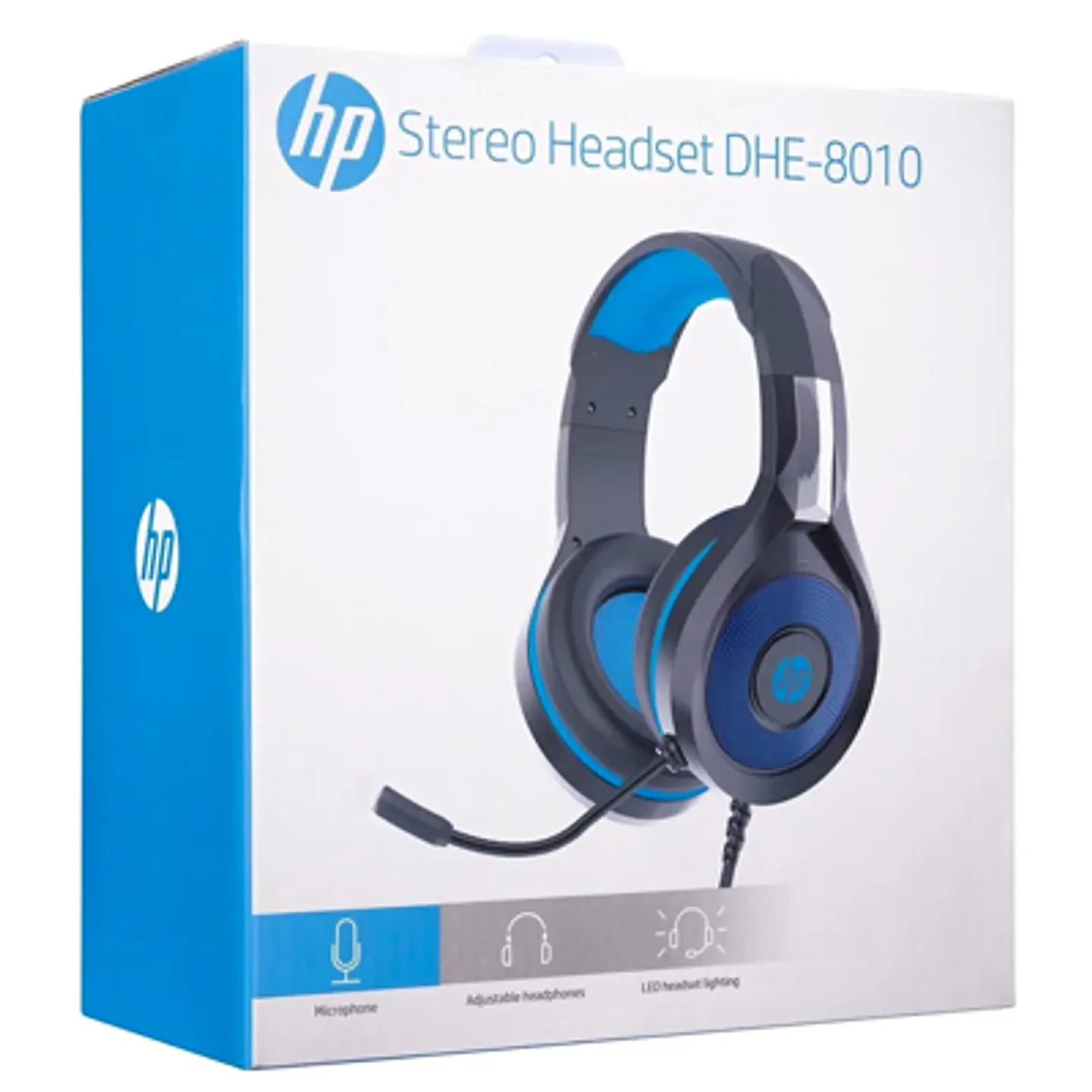 HEADSET DHE-8010 HP: SONIDO ESTÉREO Y DISEÑO CON LED AZUL 1