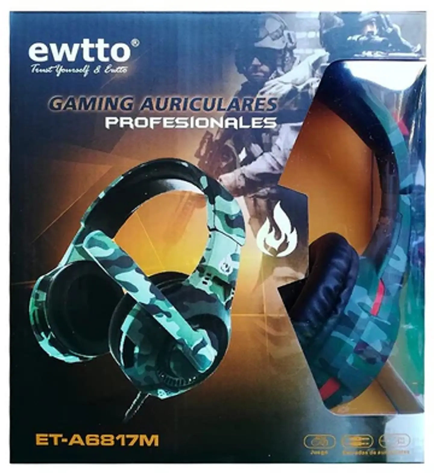 HEADSET GAMER EWTTO: SONIDO ENVOLVENTE Y DISEÑO CAMUFLAJE 1