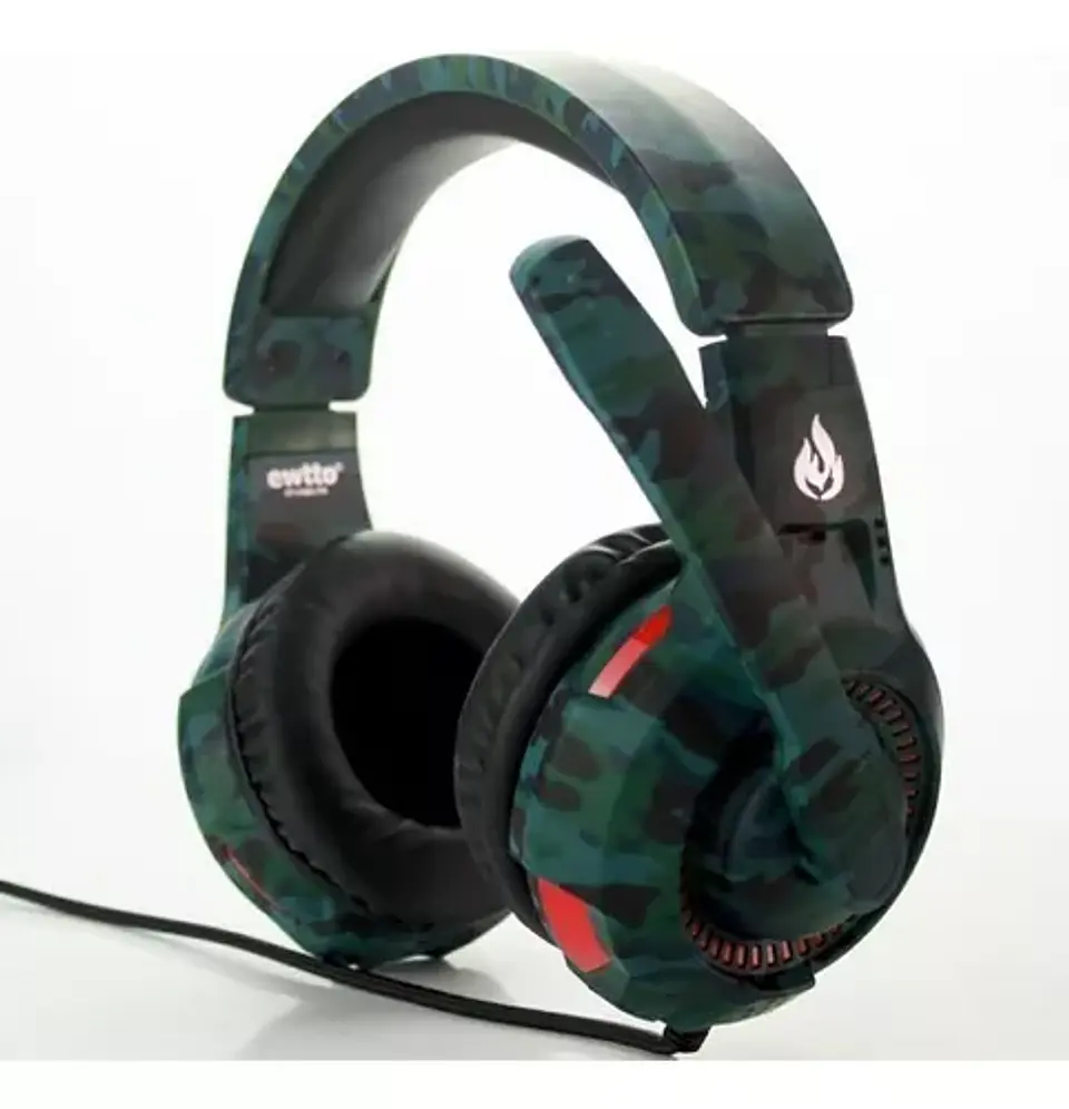 HEADSET GAMER EWTTO: SONIDO ENVOLVENTE Y DISEÑO CAMUFLAJE 2