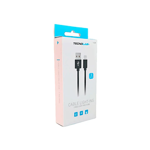 CABLE LIGHTNING USB TECNOLAB: CONEXIÓN PARA IPHONE/IPAD