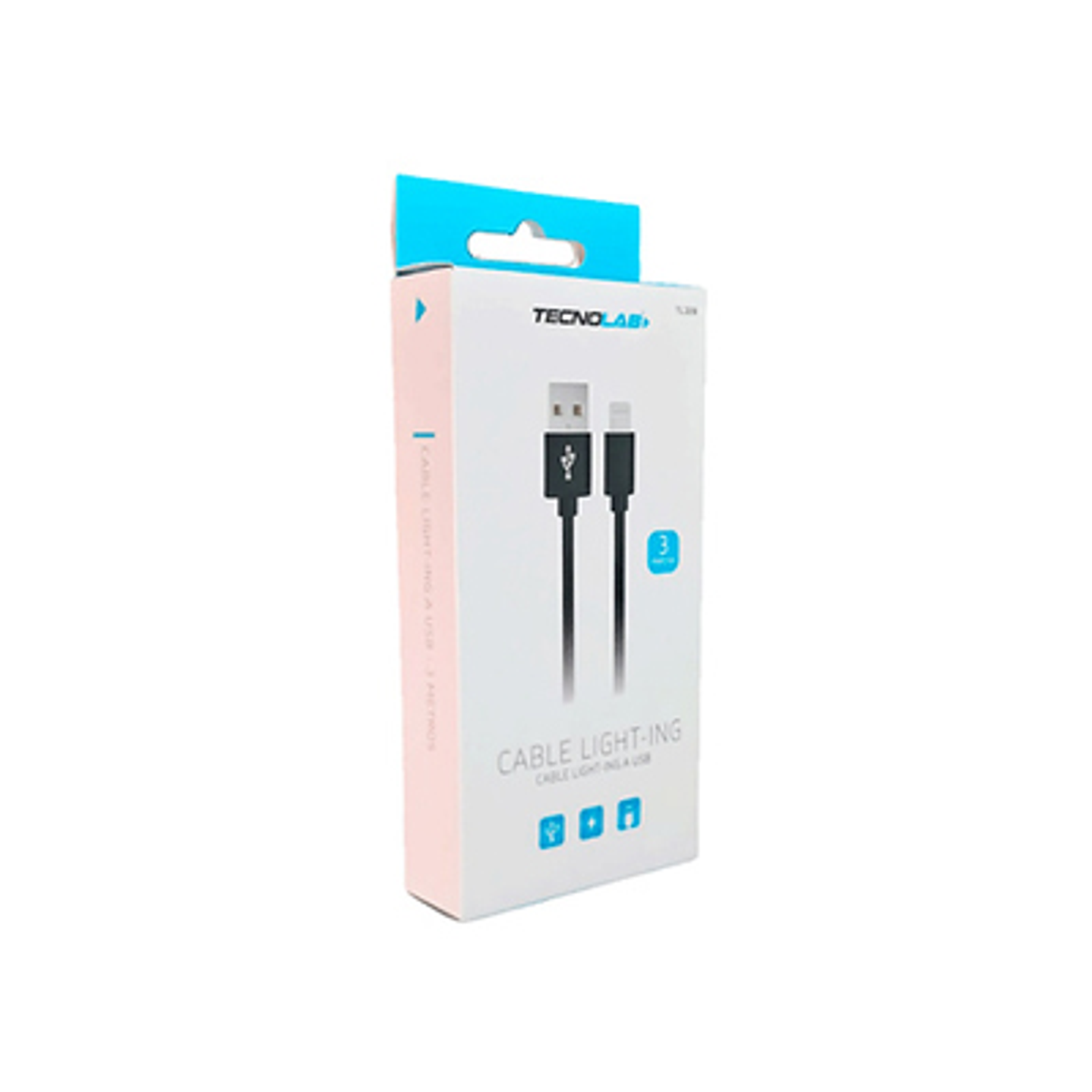 CABLE LIGHTNING USB TECNOLAB: CONEXIÓN PARA IPHONE/IPAD