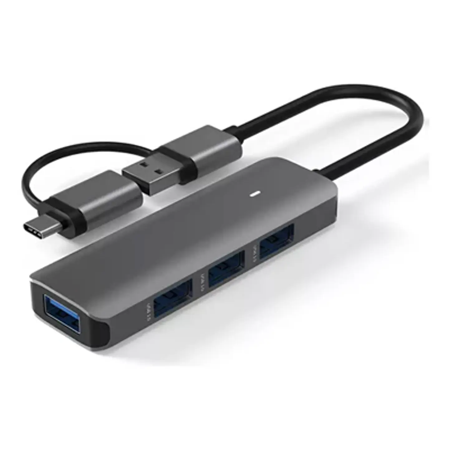 HUB USB 3.0 + TYPE-C TECMASTER 5 GBPS, ALUMINIO PORTÁTIL 3