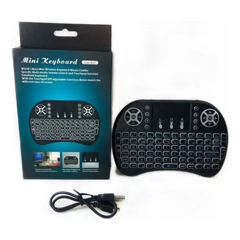 MINI TECLADO WIRELESS RGB TOUCHPAD PARA TV Y PC 1