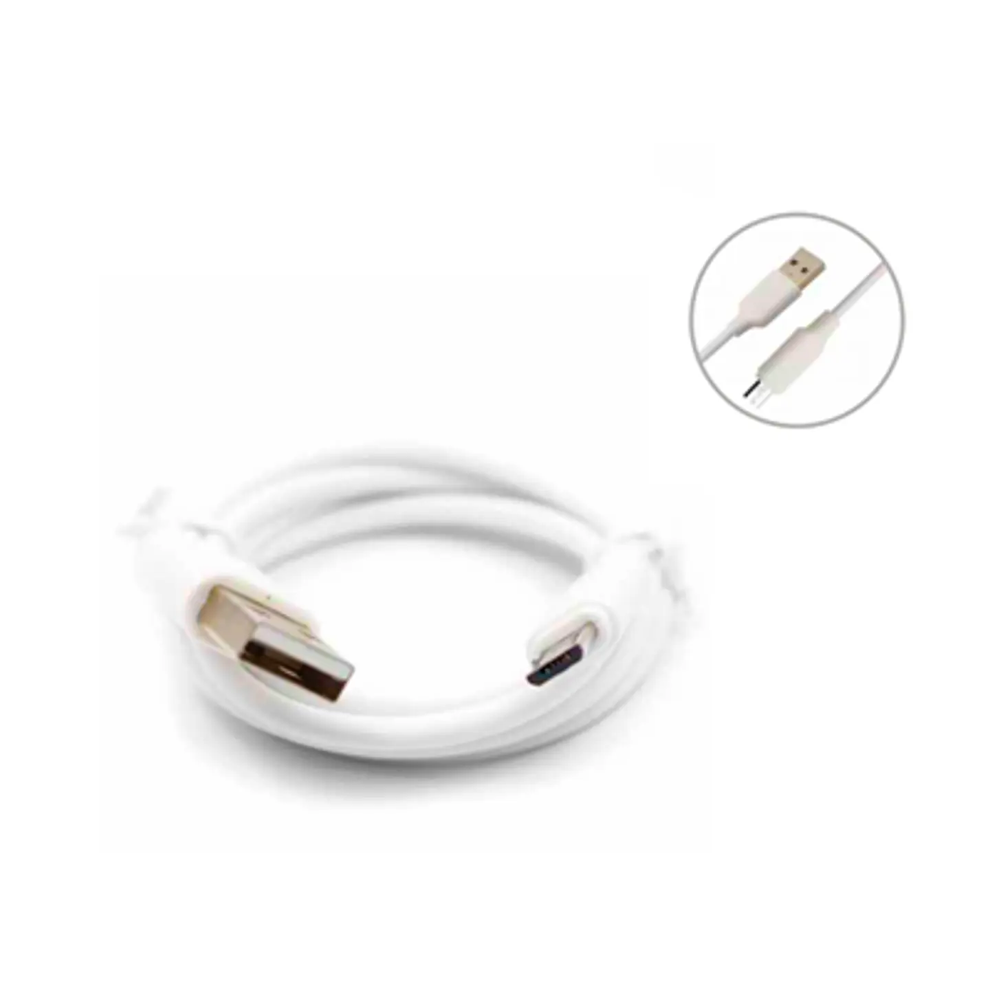 CABLE USB-A A MICRO USB 2.0, 1M, BLANCO, CARGA RÁPIDA 1