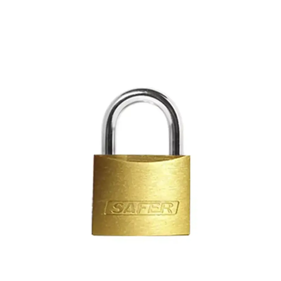 CANDADO SAFER MEDIANO 40MM FIERRO GANCHO DE ACERO CON LLAVE 1