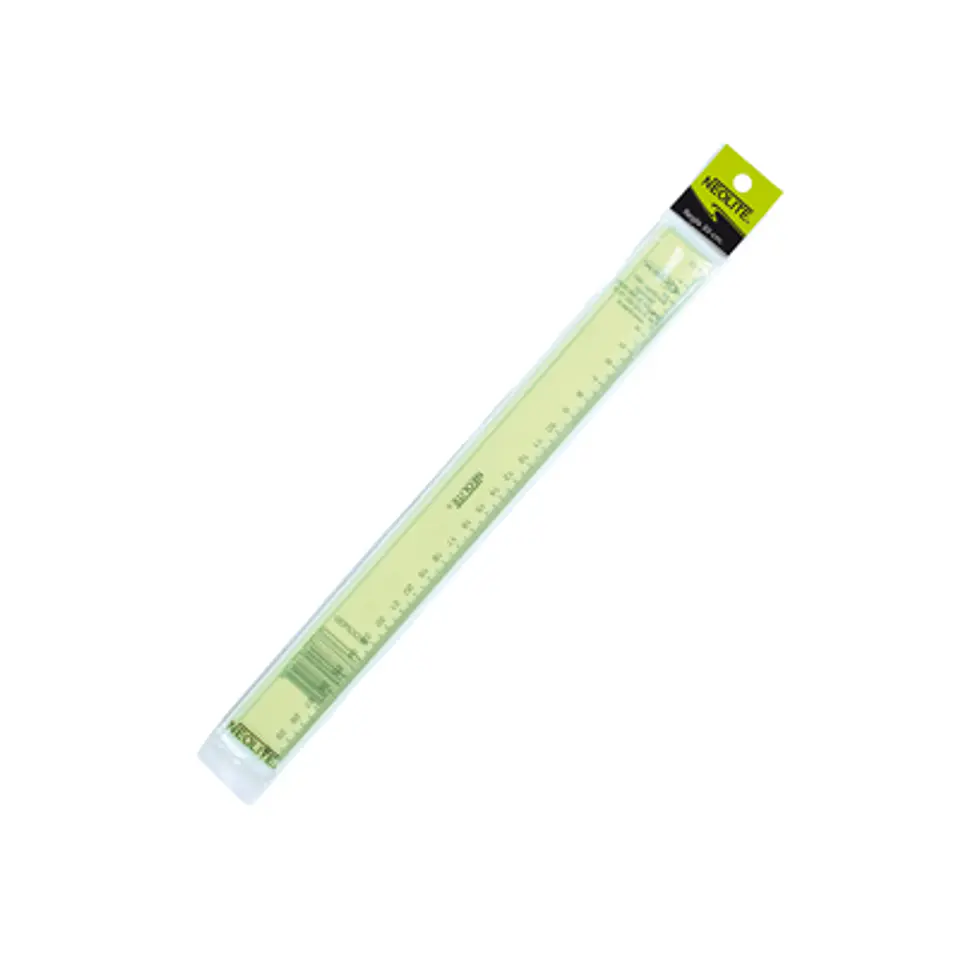 REGLA PLÁSTICA NEOLITE 30 CM VERDE TRANSLÚCIDA DURADERA Y PRECISA 1