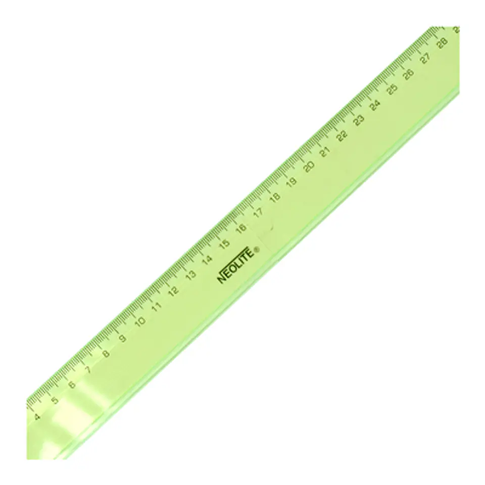 REGLA PLÁSTICA NEOLITE 30 CM VERDE TRANSLÚCIDA DURADERA Y PRECISA 2