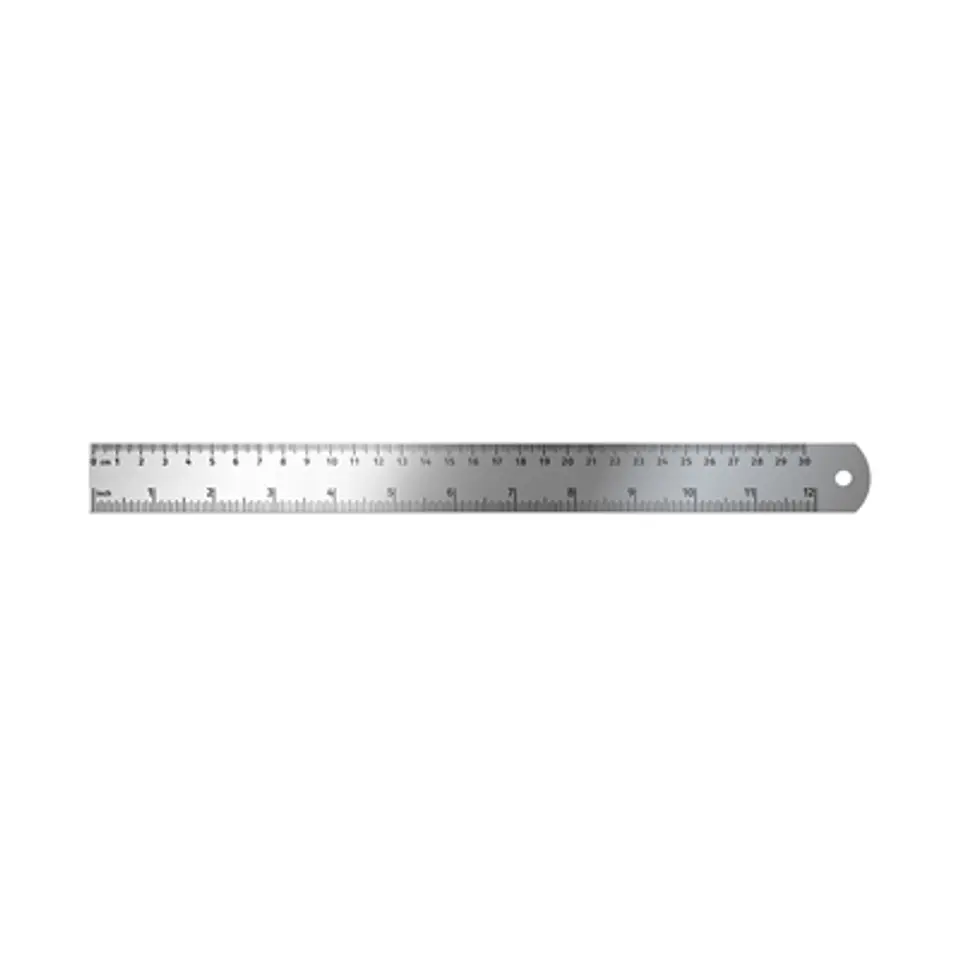 REGLA GRADUADA METÁLICA PROARTE 30 CM DE ACERO INOXIDABLE 1