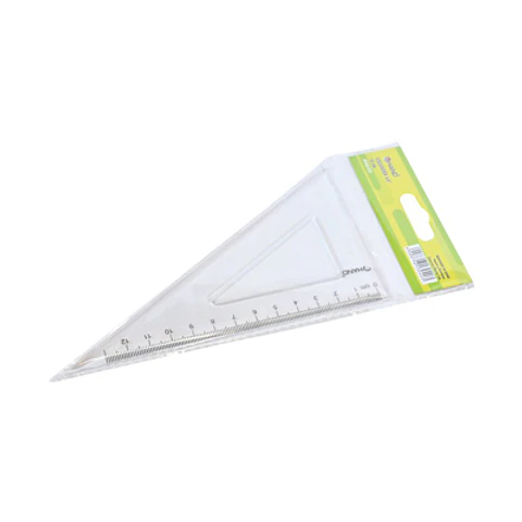 ESCUADRA PLÁSTICA HAND 60° 15 CM TRANSPARENTE