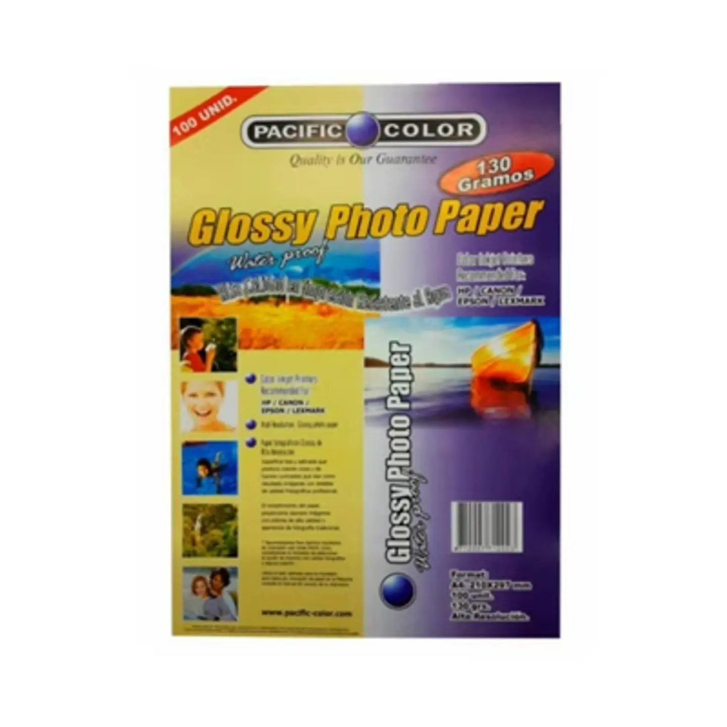 PAPEL FOTOGRÁFICO GLOSSY A4 130GR - RESMA 100 HOJAS 1