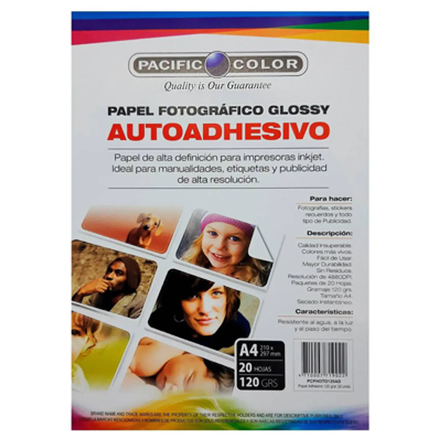 PAPEL FOTOGRÁFICO AUTOADHESIVO GLOSSY A4 - 100 HOJAS 1