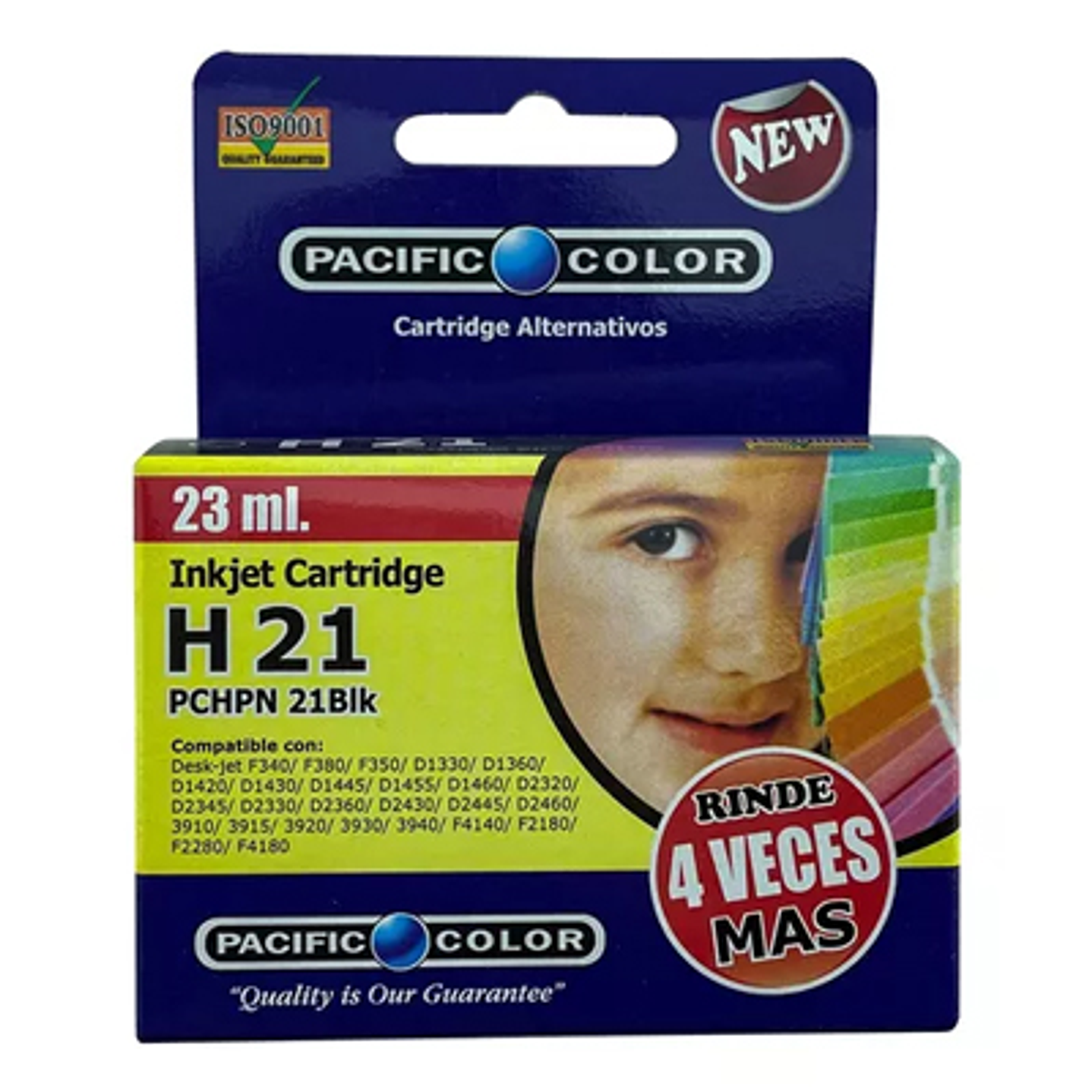 TINTA NEGRA H21 PACIFIC COLOR COMPATIBLE HP PSC Y DESKJET 2