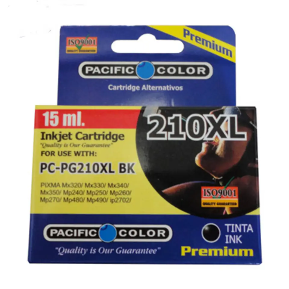 CARTUCHO CANON PG-210 XL NEGRO ALTERNATIVO PACIFIC COLOR 1