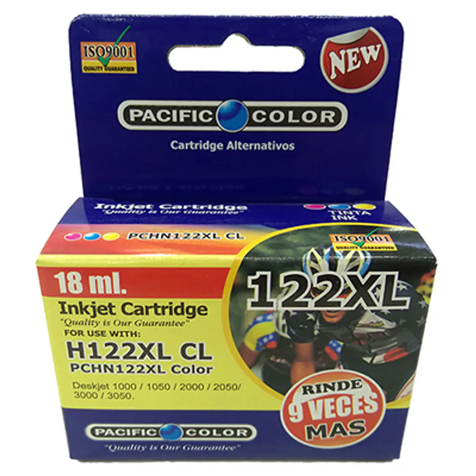 CARTUCHO PACIFIC COLOR H122XL COLOR COMPATIBLE 18ML 1
