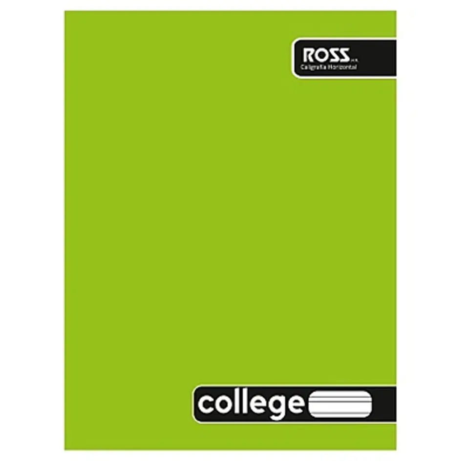 CUADERNO COLLAGE VERTICAL 80 HOJAS ROSS LISO COLOR AZUL O VERDE 1