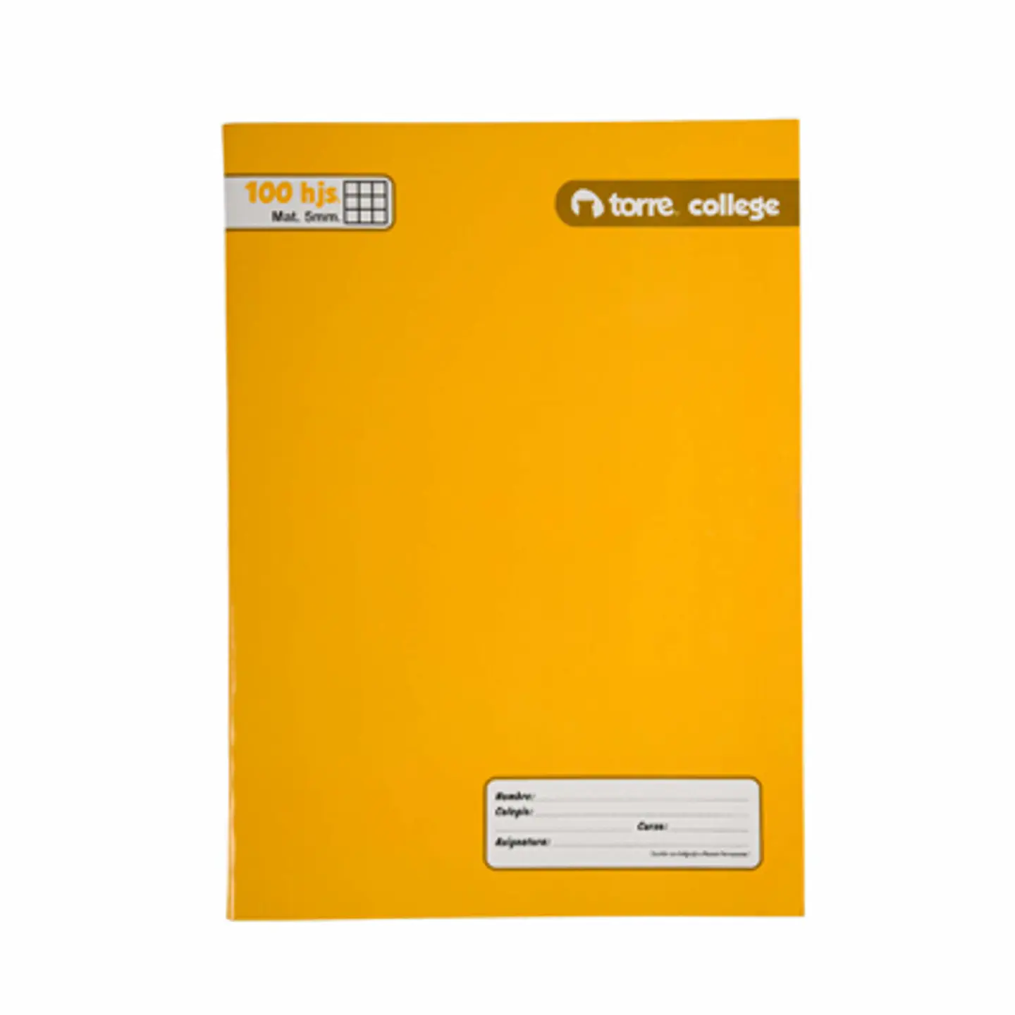 CUADERNO COLLEGE M5 100 HOJAS TORRE LISO CUADRICULADO 5MM 1