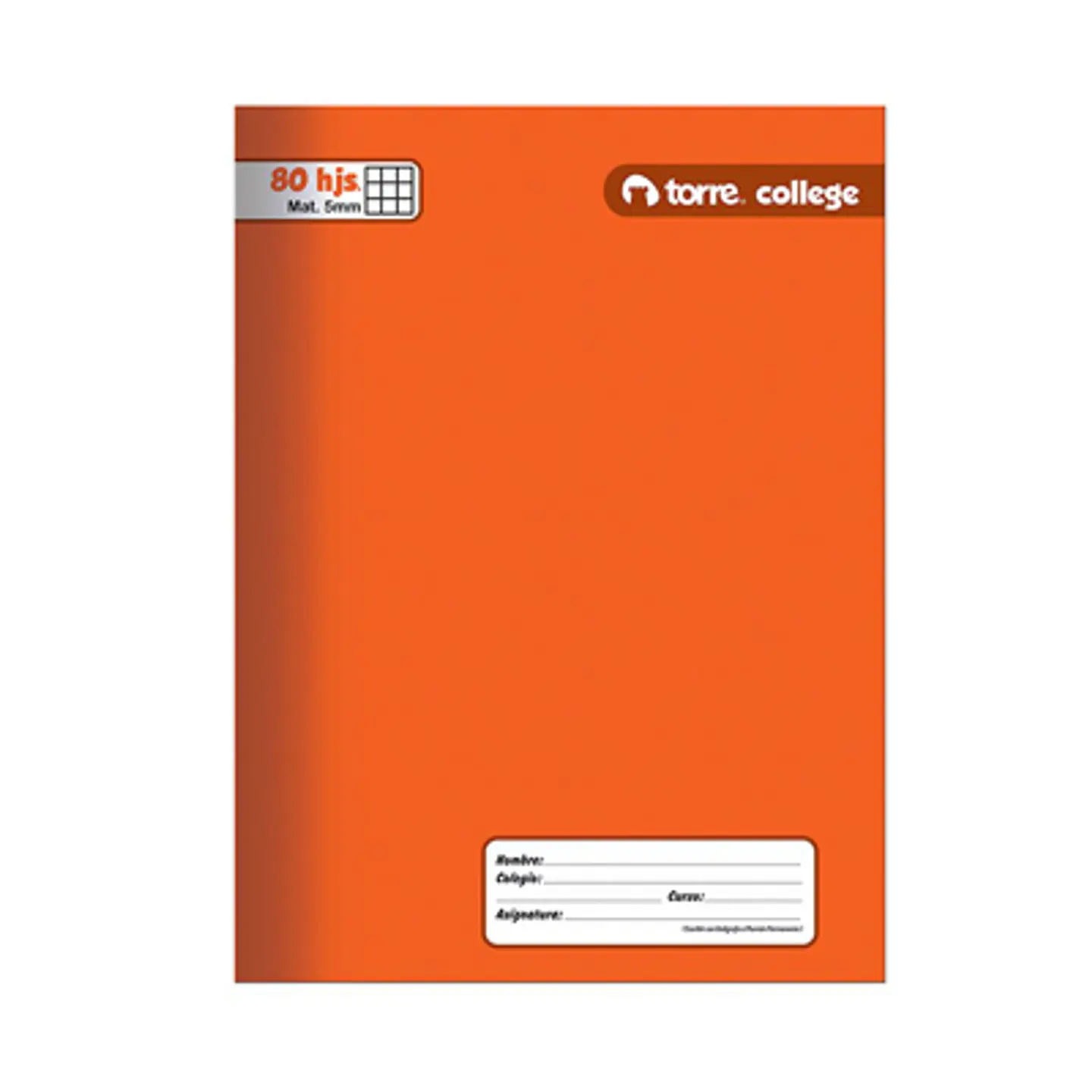CUADERNO COLLEGE M5 100 HOJAS TORRE LISO CUADRICULADO 5MM 3