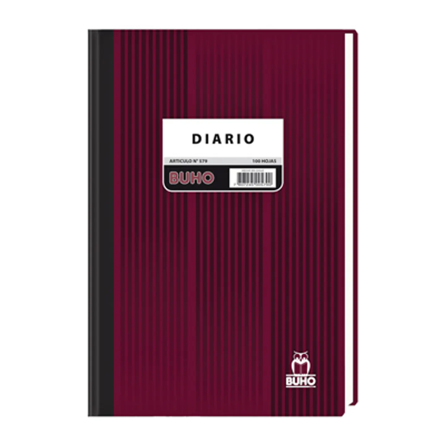 LIBRO CONTABLE DIARIO 100 HOJAS BUHO CUBIERTA DURA BURDEO 1