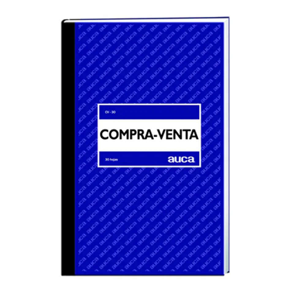 LIBRO COMPRA VENTA AUCA 30 HOJAS COLOR AZUL MODELO CV-30 1