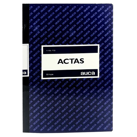 LIBRO DE ACTAS AUCA N531-F50 50 HOJAS PARA REGISTROS FORMALES