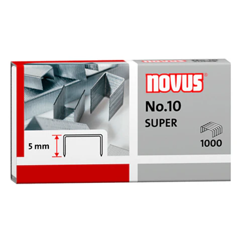 CORCHETES N°10 NOVUS SUPER 1000 UNIDADES GRAPAS GALVANIZADAS