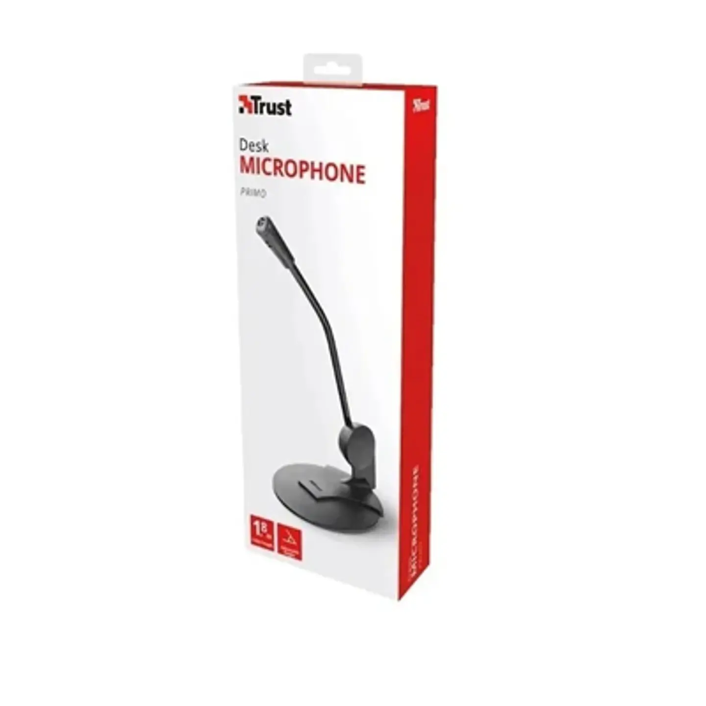 MICRÓFONO PEDESTAL TRUST 1.8M SENSIBLE Y AJUSTABLE 1