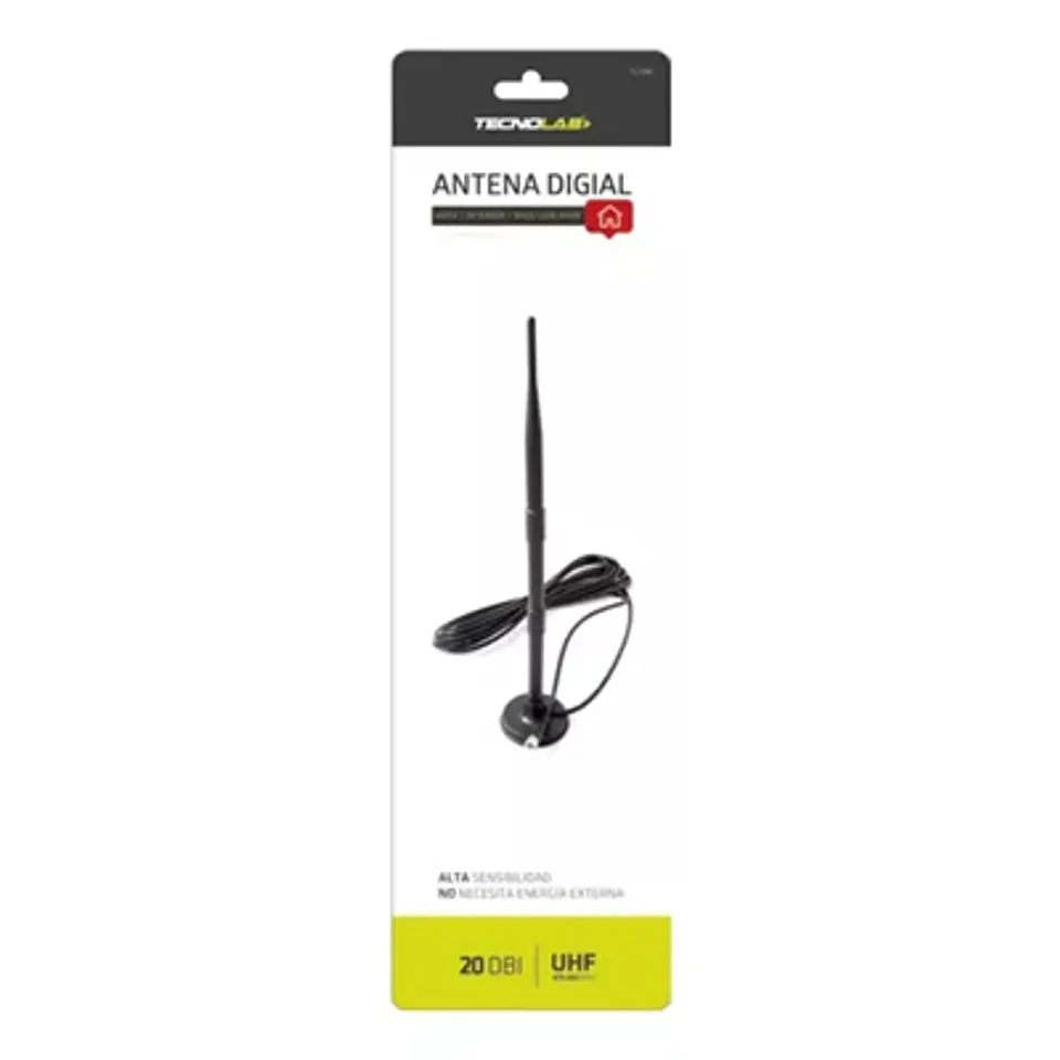 ANTENA DIGITAL TECNOLAB TL160 3-5 DB CABLE 5M 1