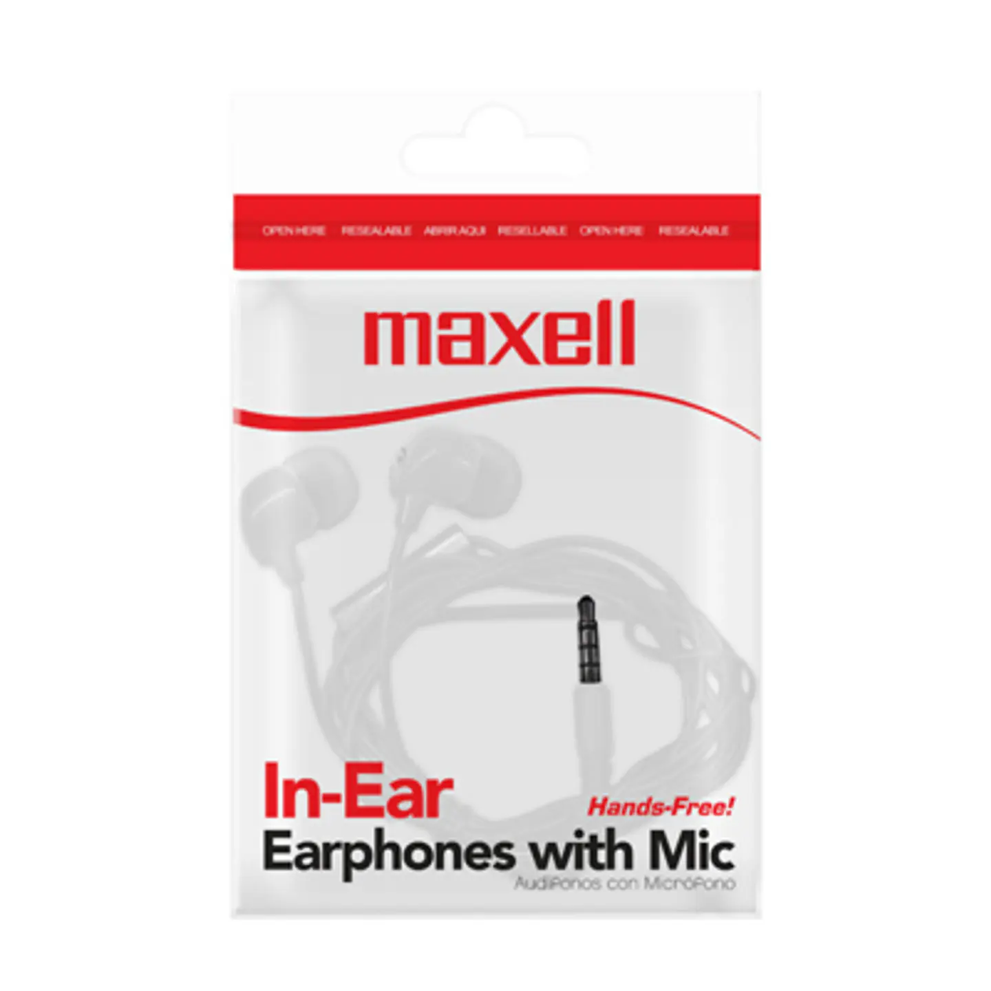 AUDÍFONOS MAXELL IN BAX CON MICRÓFONO 3.5MM BLANCO 2