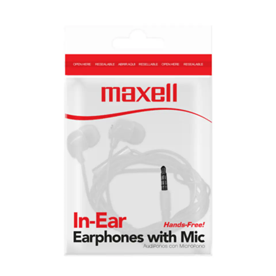 AUDÍFONOS MAXELL IN BAX CON MICRÓFONO 3.5MM BLANCO 2