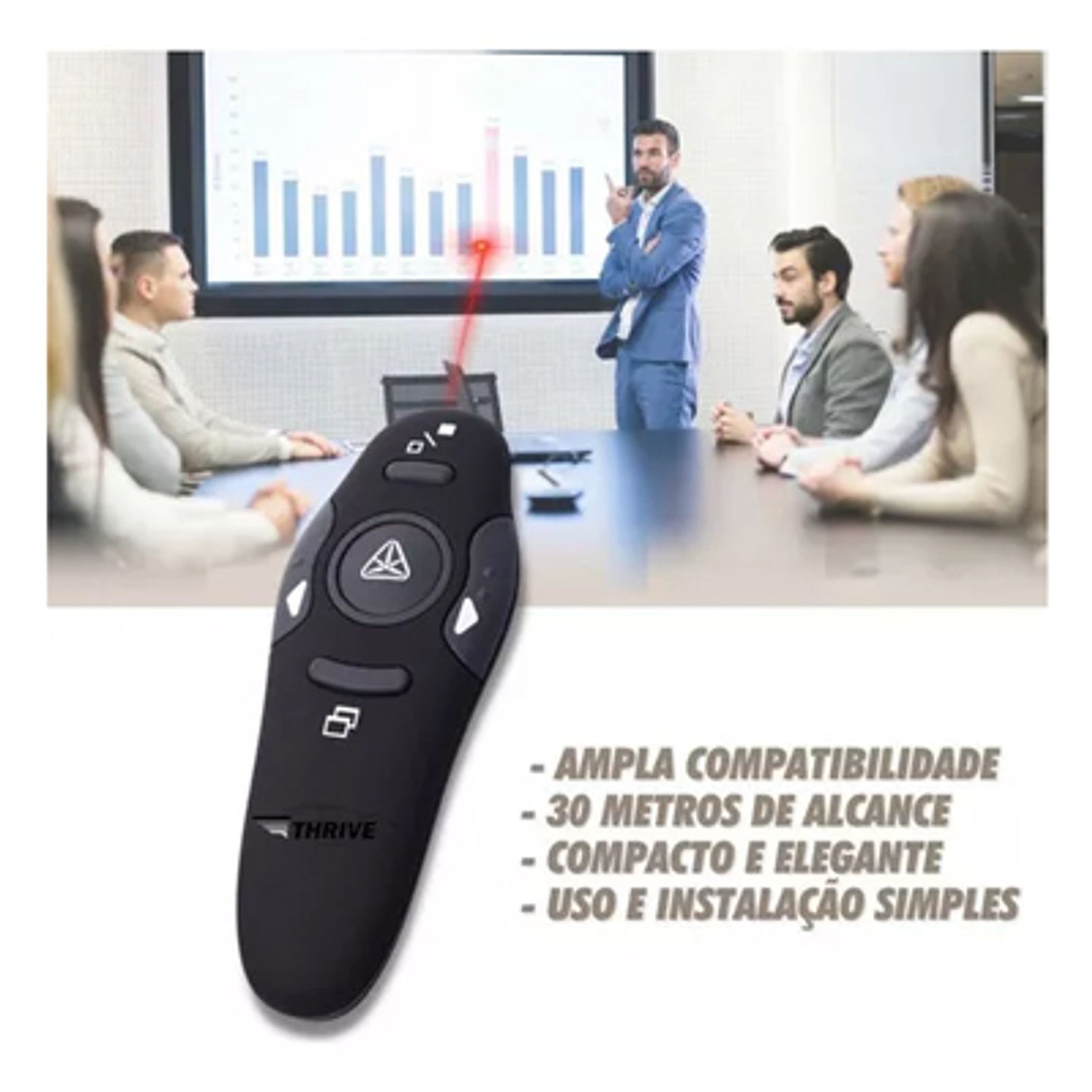 PUNTERO LÁSER PRESENTACIONES USB INALÁMBRICO PORTÁTIL 2