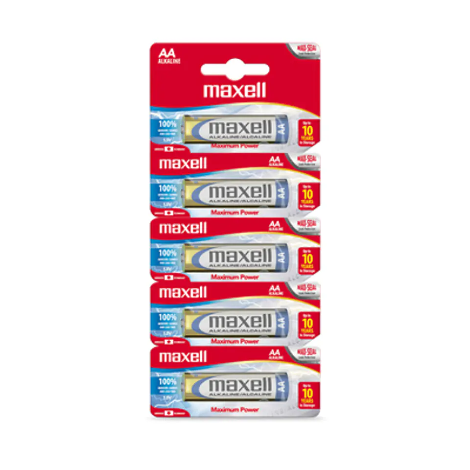 PILAS ALCALINAS AA X 5 UN. MAXELL TROQUELADAS (UNIDAD) 1