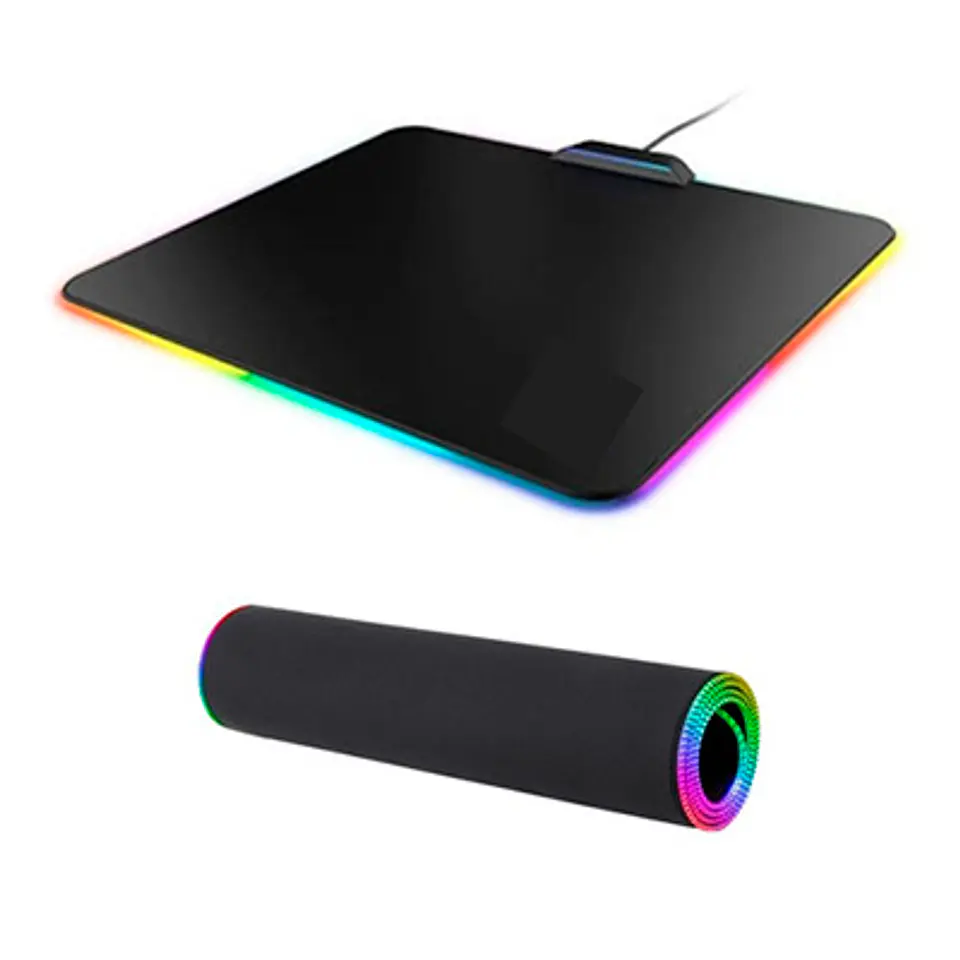 MOUSE PAD GAMER RGB YELANDAR 35X25CM NEGRO CON LUZ LED 1