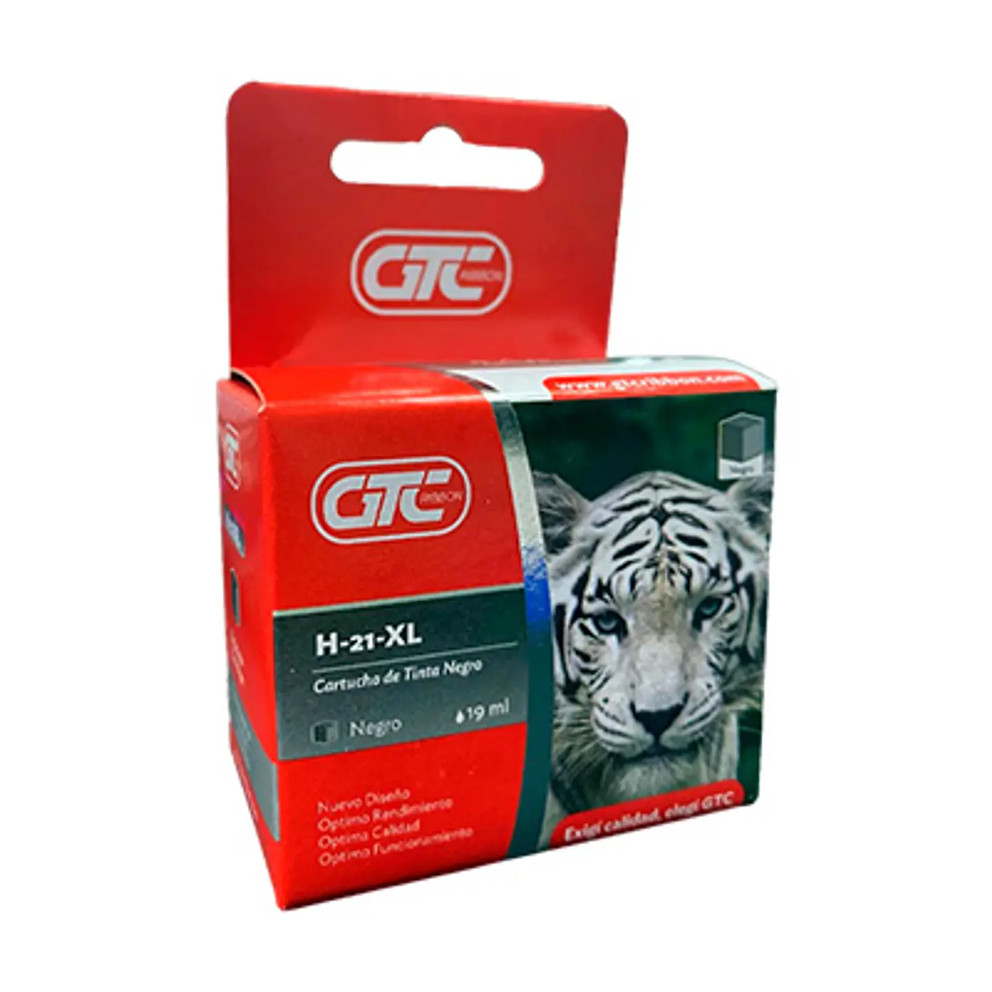 CARTUCHO DE TINTA GTC 21 XL NEGRO 19 ML PARA IMPRESORA HP 2