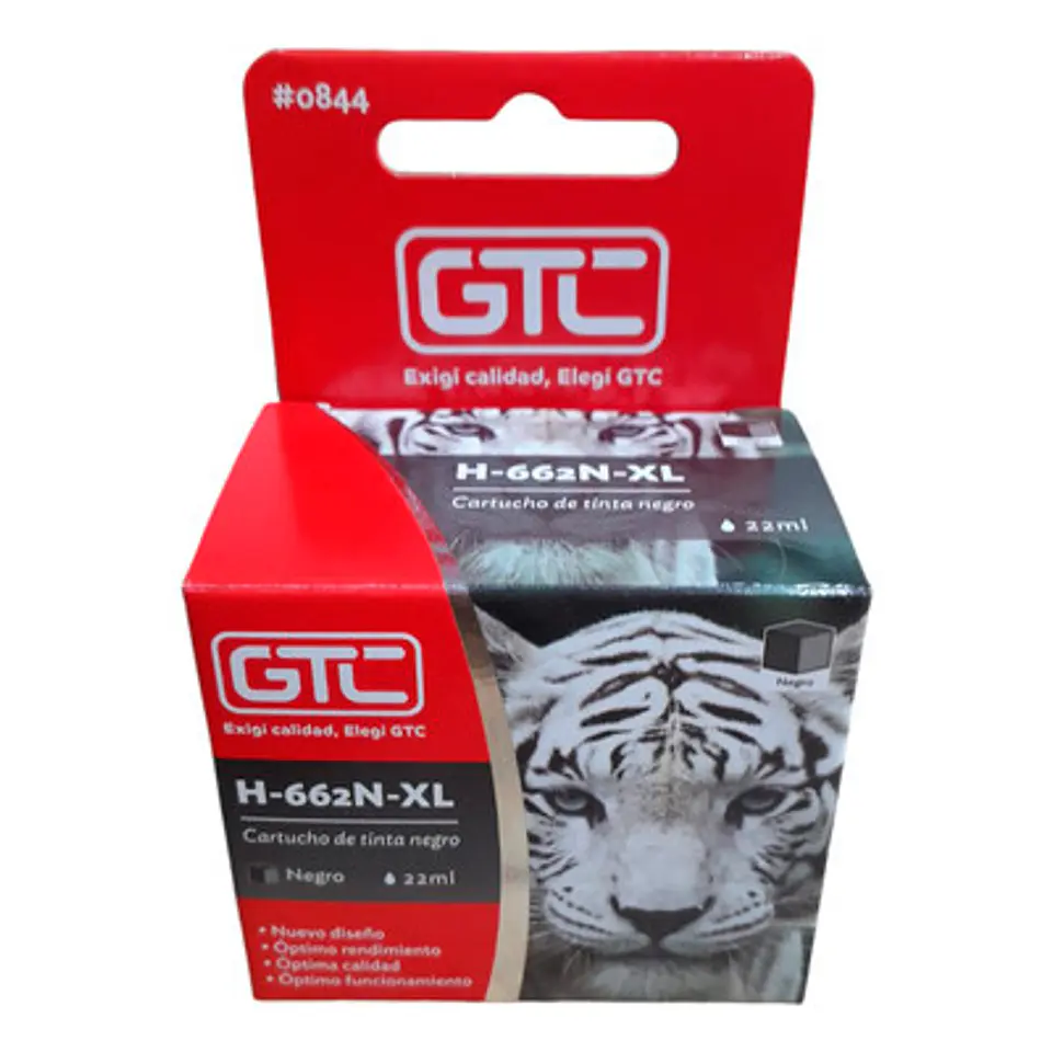 CARTUCHO TINTA GTC 662 XL NEGRO 23 ML PARA HP DESKJET 2
