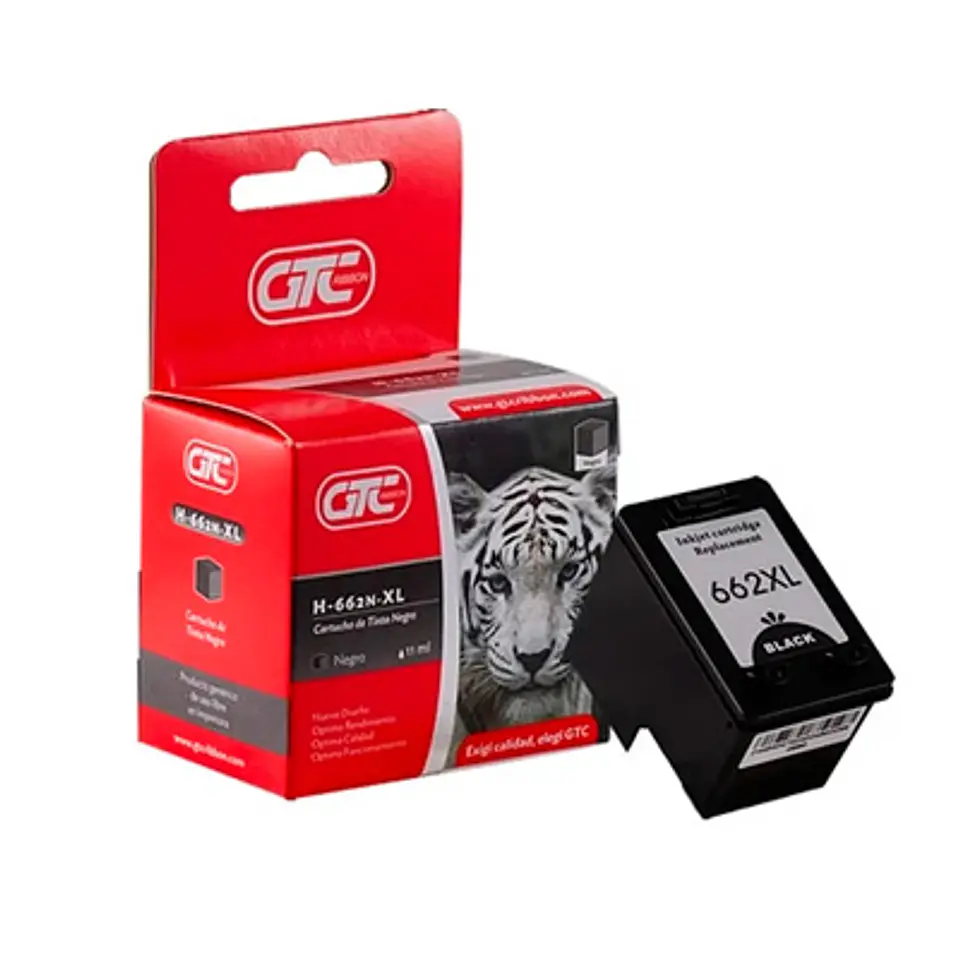 CARTUCHO TINTA GTC 662 XL NEGRO 23 ML PARA HP DESKJET 1