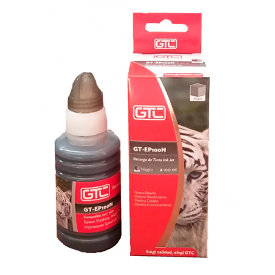 TINTA COMPATIBLE CON EPSON NEGRO 100 ML – GTC EP100 2