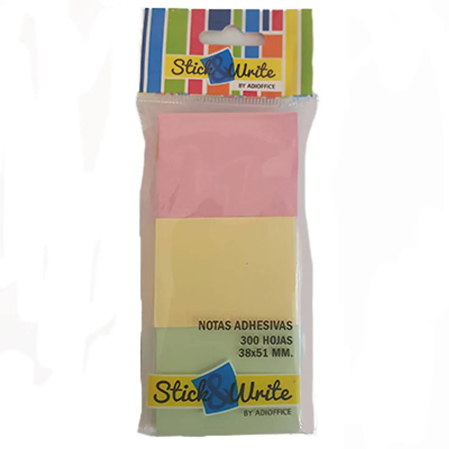 NOTAS ADHESIVAS STICK & WRITE PASTEL 38X51MM | 3X100 HOJAS 1