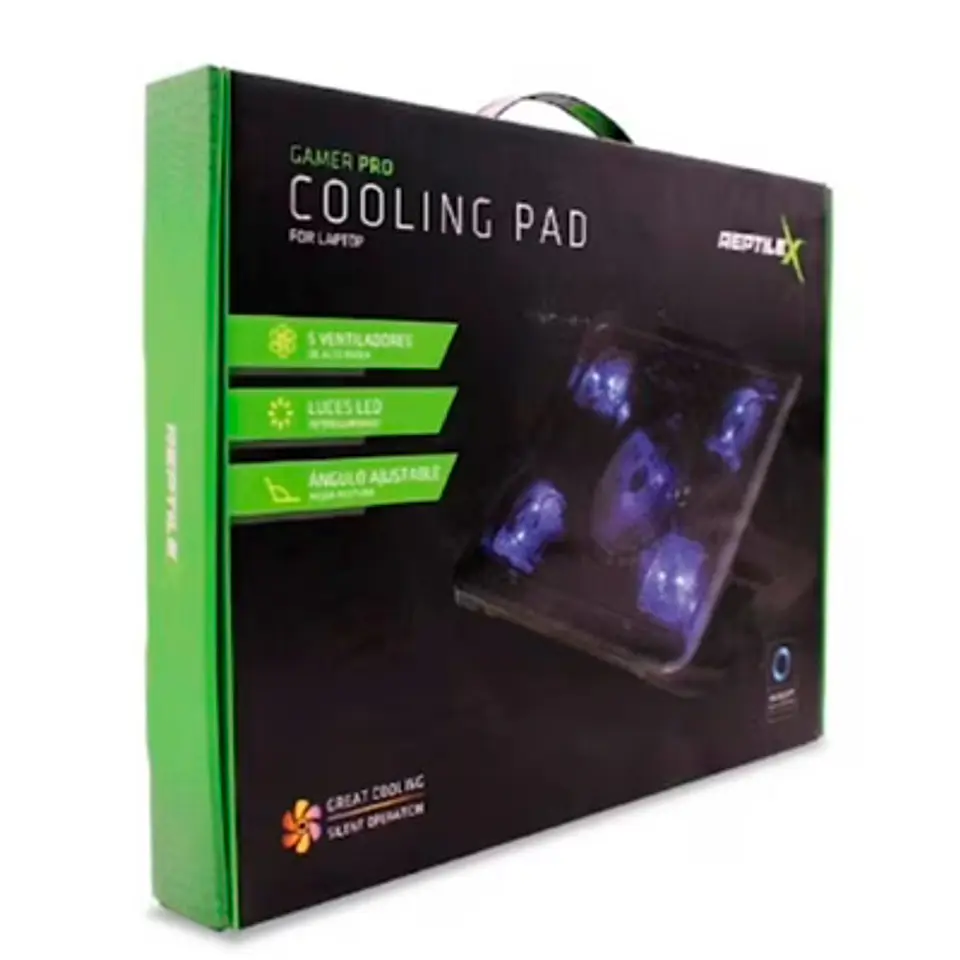 COOLING PAD GAMER REPTILEX 5 VENTILADORES USB | NOTEBOOK 2