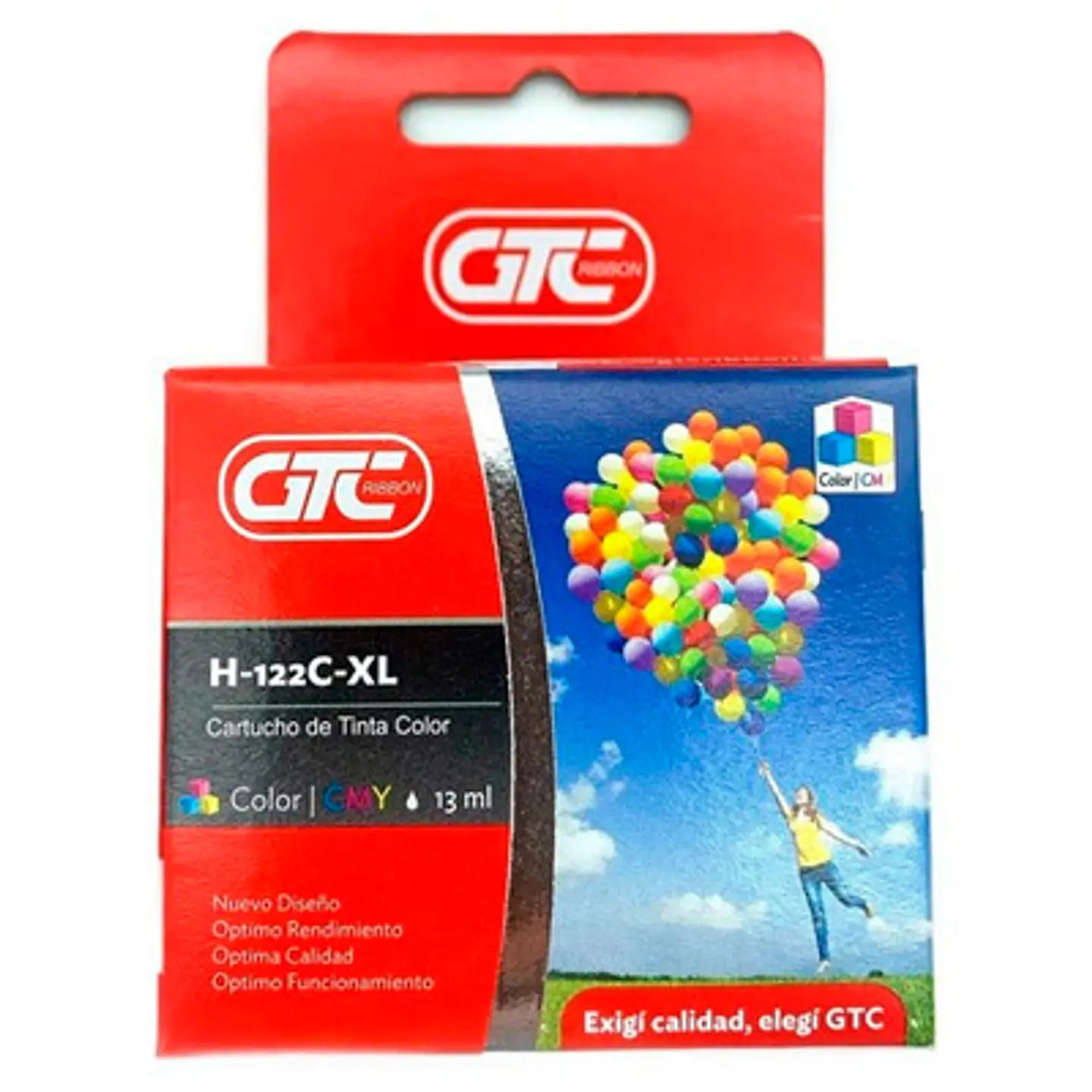 CARTUCHO TINTA GTC 122 XL TRICOLOR 13ML COMPATIBLE CON HP DESKJET 2
