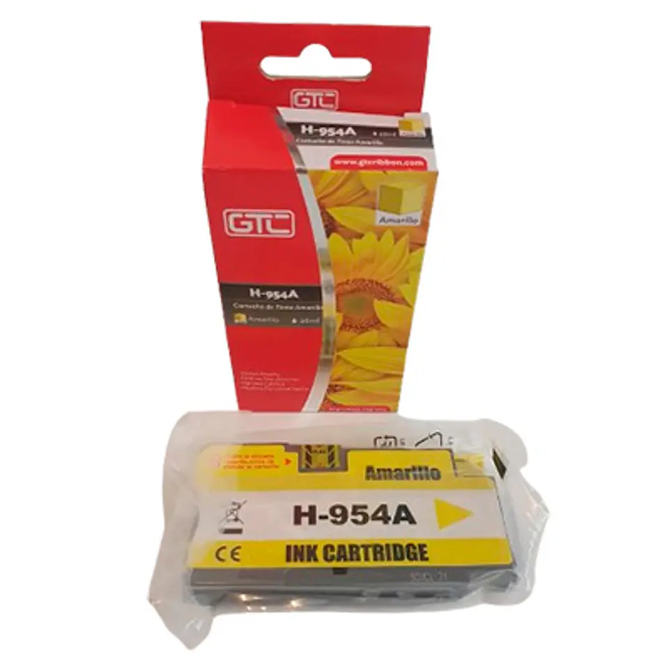 CARTUCHO GTC 954A AMARILLO 26 ML COMPATIBLE CON HP 1