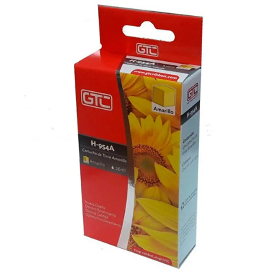 CARTUCHO GTC 954A AMARILLO 26 ML COMPATIBLE CON HP 2