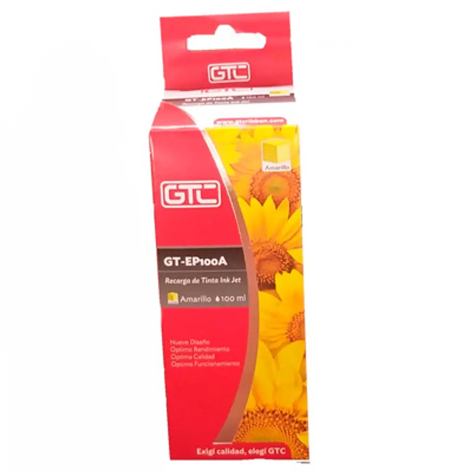 TINTA GTC EP100A COLOR AMARILLO  100ML COMPATIBLE CON EPSON 2