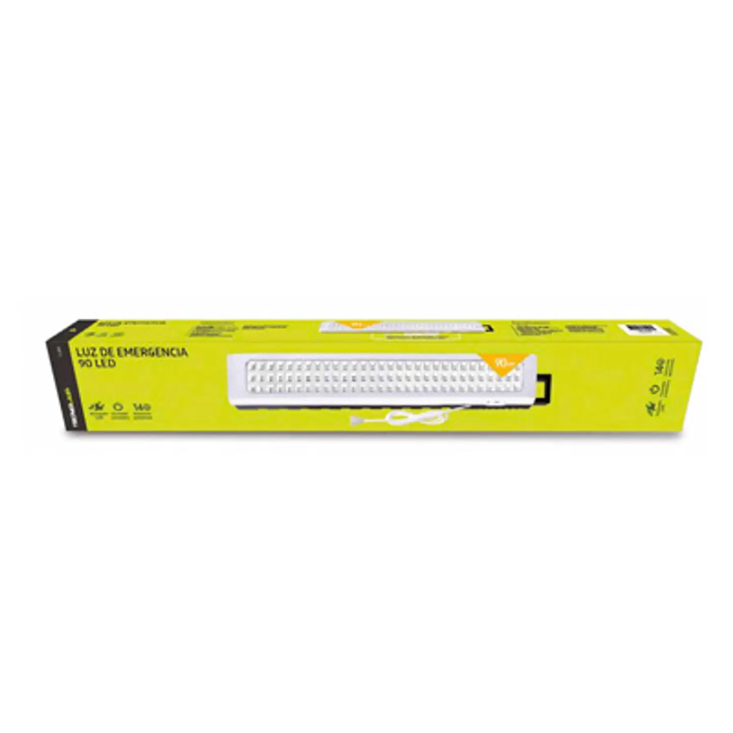 LÁMPARA DE EMERGENCIA TECNOLAB 90 LED RECARGABLE 360 LM 3
