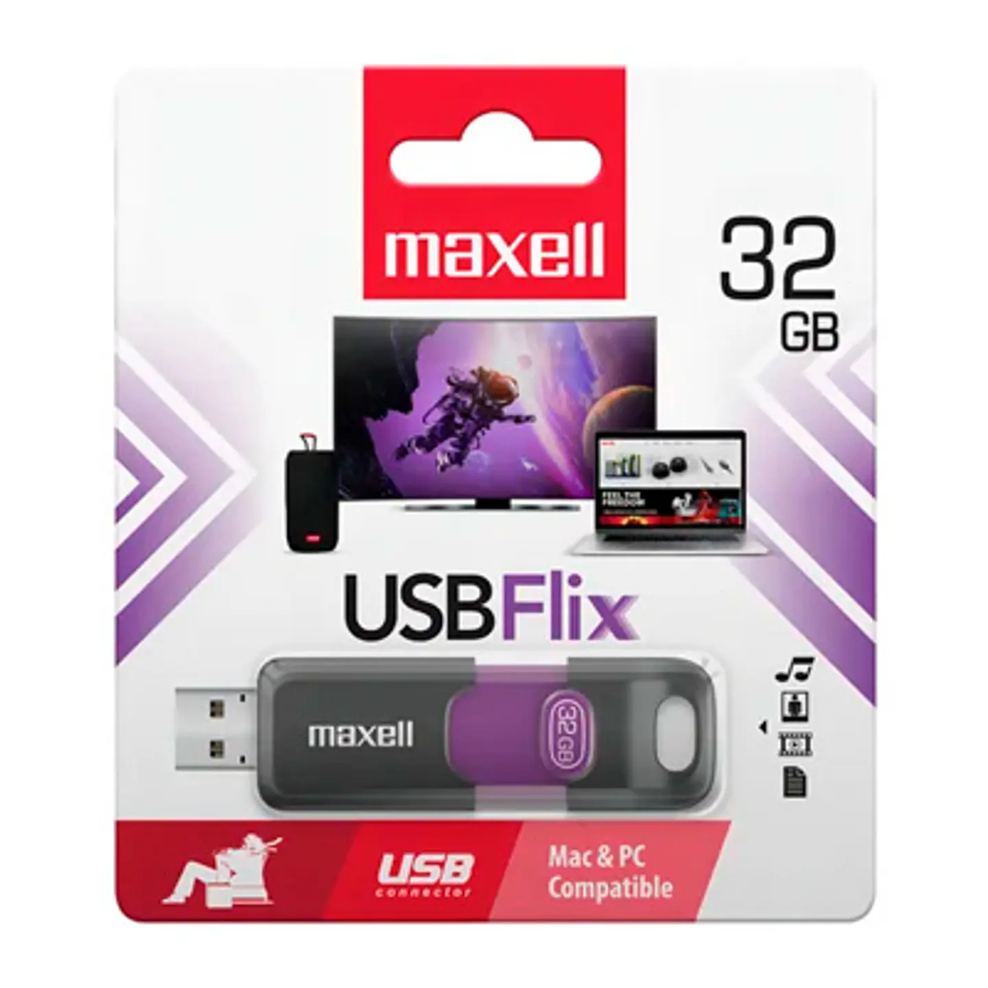 PENDRIVE MAXELL FLIX 32GB USB 3.0 RETRÁCTIL 1