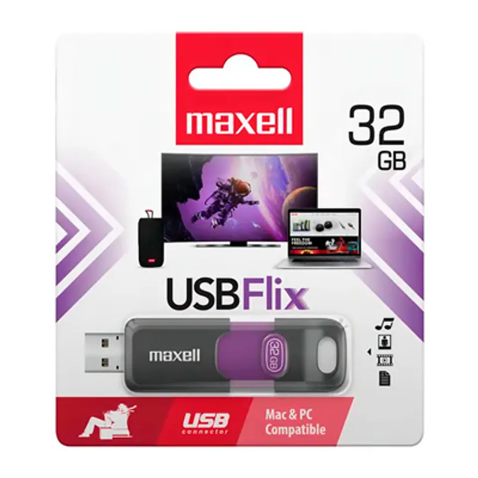 PENDRIVE MAXELL FLIX 32GB USB 3.0 RETRÁCTIL 1